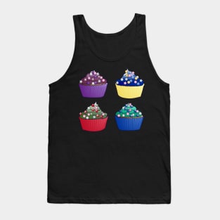 Outer Senshi Cupcakes Pattern Tank Top